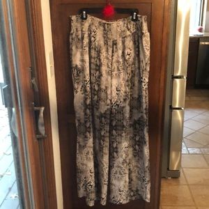 Snake print palazzo pants